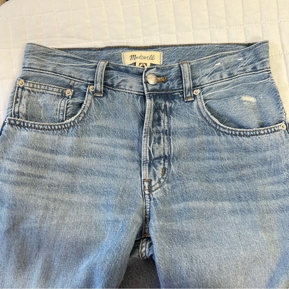 Madewell The Dean Easy Straight Jean in Northridge Wash Airy Denim Size 23 - Picture 9 of 13